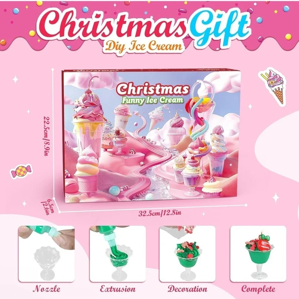 NWT Christmas Funny Ice Cream Playset Advent Calendar